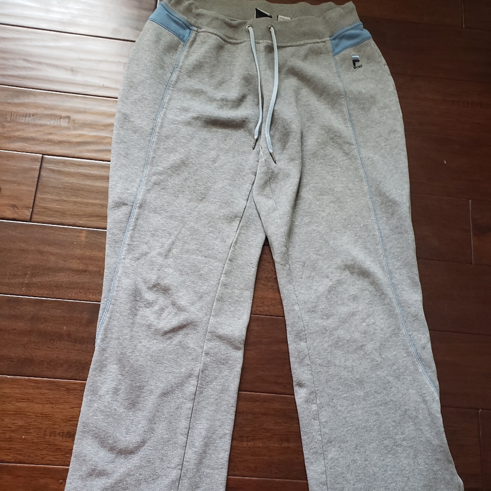 Gray & Baby Blue Women wide leg sweats